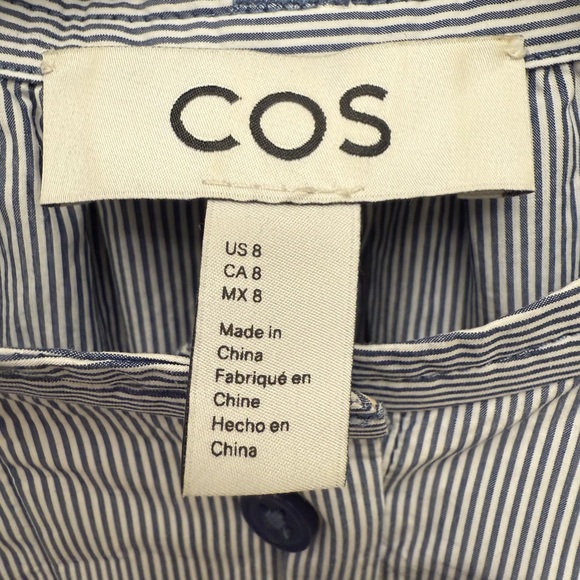 COS Blue/white Stripe Shirt - Picture 10 of 11